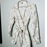 Club Monaco Off-White Mojito Tie Waist Silk Blend Collared Romper Size 0 Photo 5