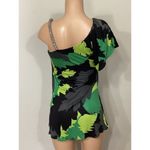 New. Sky silk camo mini dress/shirt with Swarovski crystal strap. Normally $224 Green Photo 3