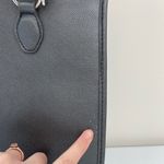 Tahari  blue gray silver hardware‎ metallic deep pocket shoulder tote purse bag Photo 2