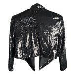 Kardashian Kollection Kardashian Black Sequin Crop Jacket Photo 4