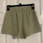 The North Face green fleece shorts Photo 1
