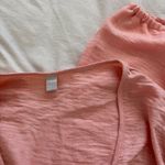 Textured Linen Summer Trouser Pants And Matching Top Pink Photo 3