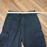 American Eagle Cargo Baggy Jogger Pants Womens 12 Short Black Y2K Skater Stretch Photo 1