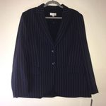 Tahari ASL Navy Pinstriped Blazer Sz 16 Navy BNWT Photo 0
