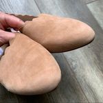 Chelsea and Violet Clara Suede Leather Scalloped Flats Tan Beige Size 11 Photo 7