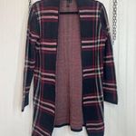 Moon & Madison Black & Red Buffalo Plaid Cotton Open Cardigan Size XS Photo 0