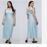 Madewell NWT  Flutter Sleeve Maxi Dress 8  CLARITY Photo 0