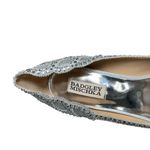 Badgley Mischka Badgley Mishka Whitney rhinestone peep toe slim stiletto women’s 8 silver heels Photo 7