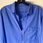 Frank & Eileen Rory Maxi Shirtdress Organic Cotton Periwinkle Large EUC Blue Photo 4