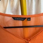 Naked Wardrobe  Orange Blouse with Button Detail Photo 2