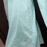 Lane Bryant  Aqua Pleated Fitted Button-Up Blouse Folded Cuffs Size 20 NWT Photo 4