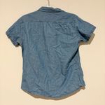 Joes‎ USA Button Front Denim Blouse Short Sleeve Faded Blue Size Small Photo 2