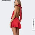 Edikted  Scarf Halter Open Back Mini Dress Photo 1