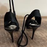 Bakers Black Tie stiletto High Heels Shoes Open Toe Formal Prom Hoco Sz 6.5 B Photo 5