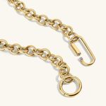 NEW Maison Miru 24K Gold Bubble Lock Necklace 18" Carabiner Chunky Chain $230 Photo 1