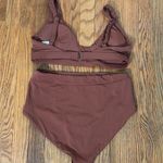 ANDIE  Bikini Set Tahiti Top Wide Band High Waisted Bottom Sequoia Sz M NWT/NWOT Photo 4