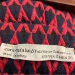 ZARA Trafaluc High Waist Maroon Tribal Geometric MIDI Pencil Skirt Size S Photo 6