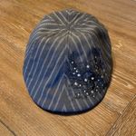 Dark and Light Grey striped Newsboy Skull & Wings Gray Photo 2