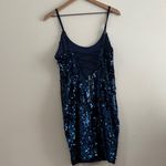 Revamped  Glittering Blue Sequin Mini Dress Photo 2