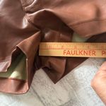 Maeve NWT Anthropologie  Colette Brown Faux Leather Shorts Minimalist Luxe Sz 26 Photo 7