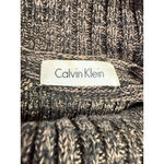 Calvin Klein Brown & Black Sweater Dress Cowl Neck Knee Length Cottagecore Boho Size L Photo 8