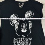 Disney  Black Mickey Mouse Front Scoop Neck Short Sleeve Sleepshirt Dress L-XL Photo 5