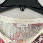 En Crême En Crème Cream Pink Floral Lightweight Hi Low Sweater Medium Spring Photo 2