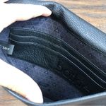Botkier • Valentina Flap Clutch black pebbled leather envelope purse wristlet Photo 4