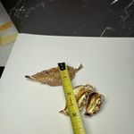 Autumn Leaf Brooch Pins Lot Of 2 Gold Tone Fall Leaves Photo 3