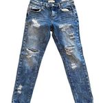 Bullhead Denim Co. Skinny Boyfriend Distressed Blue Jeans Womens Size 27 Photo 0