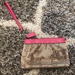 Coach Tan/Gold & Pink Clutch Wristlet Photo 0