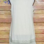 LOGO Layers Ladies Beige Pullover Tank Top Size M Lace Accent Sheer Hem Size M Photo 4