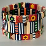 NWOT Roxanne Assoulin patch work bracelets Blue Photo 4