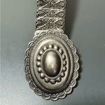 Silver Metal Antique Detail Stretch Belt Photo 2