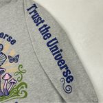 Obsessive Love Trust The Universe Enjoy Nature Gray Pullover Crewneck Sweatshirt Photo 2