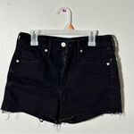 Banana Republic Women Black Denim High Rise 3’ Jean Shorts Cut Off Size 26 Photo 1