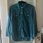 JODIFL  Women’s Corduroy Shacket Small Oversized  Raw Hem Jacket Tunic Photo 0