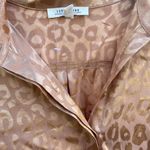 12th Tribe Gold Rush Leopard Satin Blouse Top Photo 4