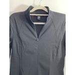 Athleta  Sweater Dress Medium Black Quarter Zip Bodycon Sporty Office Preppy Photo 3