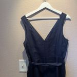 J.Crew  Women’s V Neck Zip Back Cotton Dress Size 10 Navy Blue Photo 5