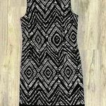 Mario Serrani  Shift Dress Sleeveless Black White Diamond Pattern Size 6 Photo 0