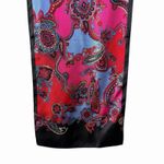 Oscar de la Renta VTG Silk Scarf Paisley Red Pink Blue Print 10x53 Oblong Wrap Photo 6