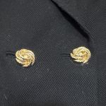 ZARA  X-Large Black Cropped Blazer Gold Buttons Double Breasted Classy Career Photo 5