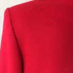 Vintage 70s Lady Graff Red Felt Blazer Jacket Appliqué Black Design L Size L Photo 4