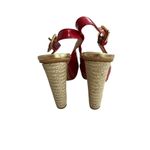 Michael Kors  Red Patent Leather Slingback Heels Size 4.5 Photo 2