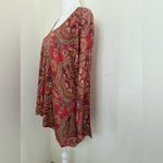 Soft Surroundings  Paisley Design Pullover‎ Sweater  sz Xl Photo 3