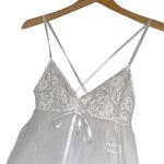 Petra Fashions Rare vntg white sweet sheer chiffons babydoll mini dress  medium​ Photo 3