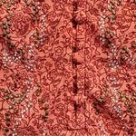 BKE Buckle Brand Coral and Rust Sheer Peasant Blouse with Rhinestones Size Small Photo 3