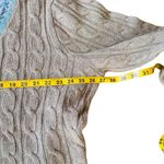 Ralph Lauren  vintage 90’s 100% merino lambs wool tan V-Neck cable knit sweater Photo 8