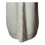 Lafayette 148 Sweater Women XL Ivory Linen Silk Cable Knit V Neck Preppy Luxury Gold Photo 6